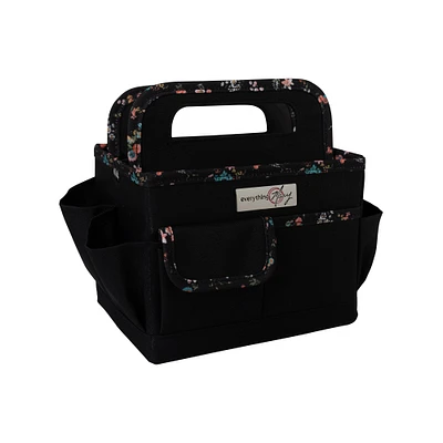 Everything Mary Black & Floral Collapsible Craft Caddy