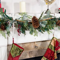 Village Lighting Mantle Garland & Stocking Hanger