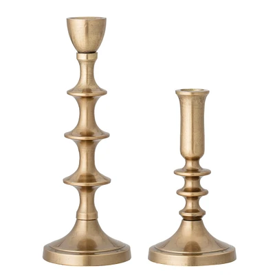 Gold Taper Candle Holder Set