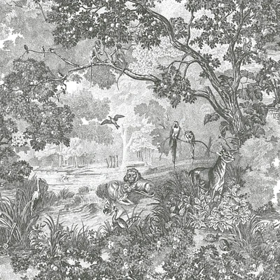 RoomMates Jungle Toile Peel & Stick Wallpaper