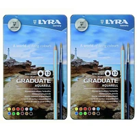 Lyra Graduate Aquarell Watercolor Colored Pencils, 2 Packs of 12