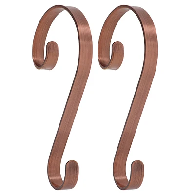 Haute Decor Stocking Scroll® Brushed Copper Stocking Holders