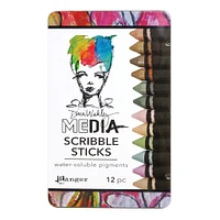 Dina Wakley Media Scribble Sticks #3, 12ct.