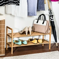 Honey Can Do 2-Tier Bamboo Shoe Rack