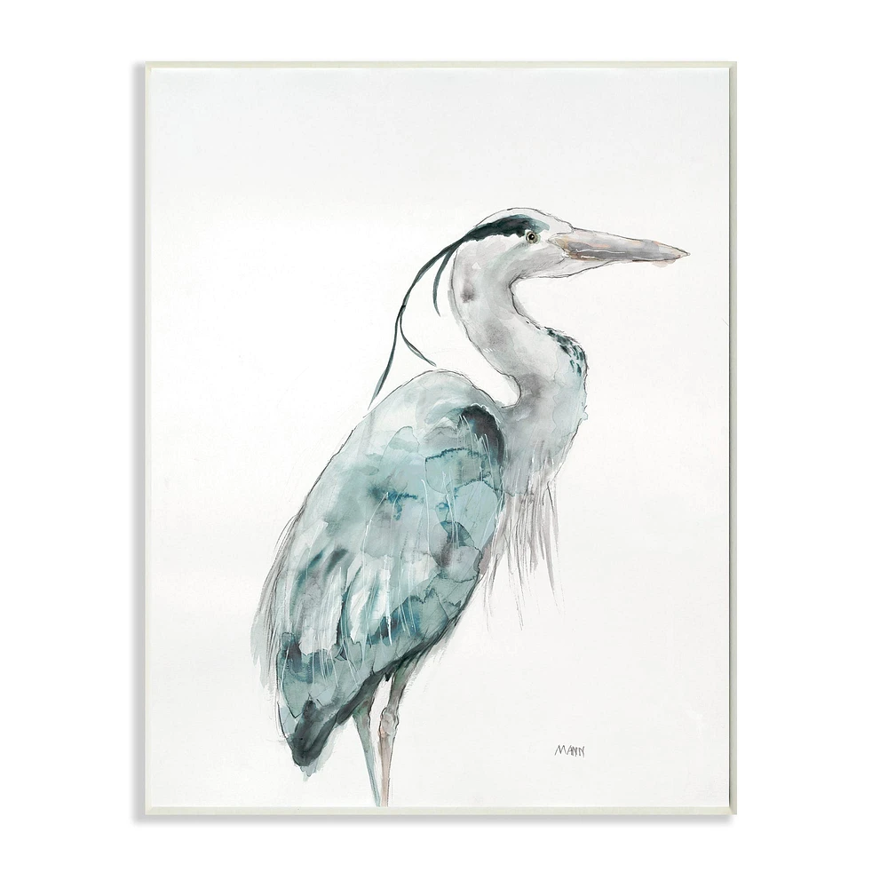 Stupell Industries Watercolor Crane Aquatic Bird Wall Art