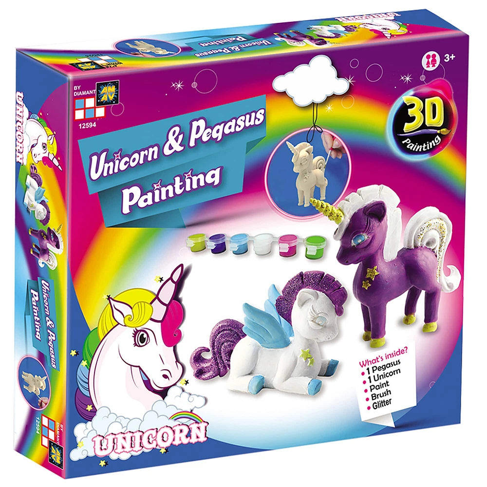 Amav Toys Unicorn & Pegasus 3D Painting Activity Kit