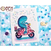 Oven Motorcyclist Cross Stitch Kit