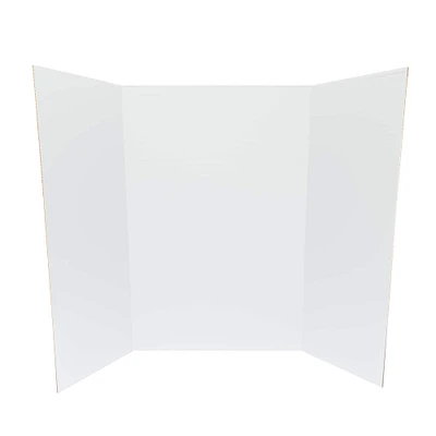 12 Pack: 36" x 48" White Corrugated Tri-Fold Display Board