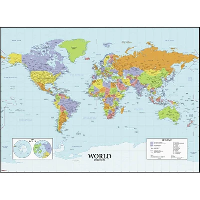 RoomMates Dry Erase Map Of The World Peel & Stick Decals