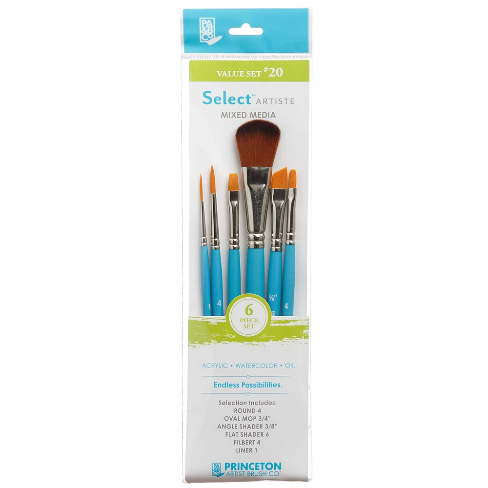 6 Packs: 6 ct. (36 total) Princeton™ Select™ Artiste Series 3750 #20 Brush Set