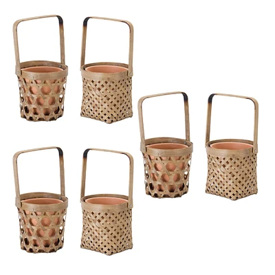 5" Tan Basket & Pot Holder Set