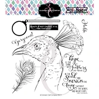 Colorado Craft Company Big & Bold Hope Sings Peacock Clear Stamps