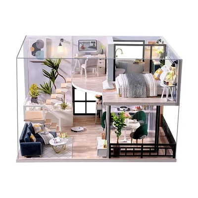 Wizardi Miniature Roombox: House on the Riviera Dollhouse Kit