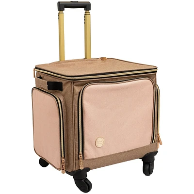 We R Memory Keepers® Taupe & Pink Crafter's Rolling Bag