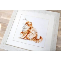 Luca-s Kitten With A Dragonfly Counted Cross Stitch Kit