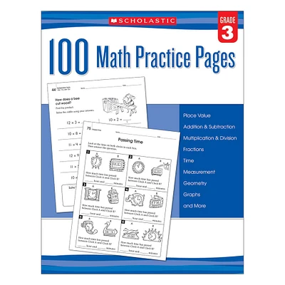 Scholastic Teaching Resources 100 Math Practice Page, Grade 3