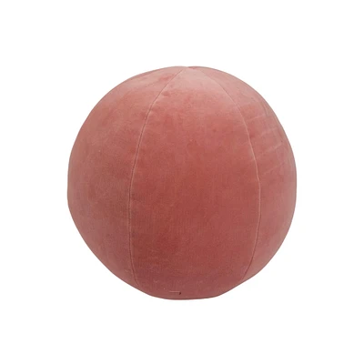 Pink Cotton Velvet Orb Pillow