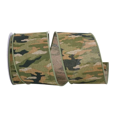 Reliant 2.5" x 10yd. Wired Camouflage Ribbon