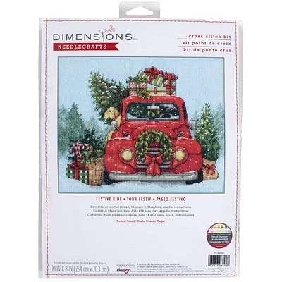 Dimensions® Festive Ride Counted Cross Stitch Kit