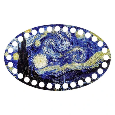 Wonderland Crafts Famous Paintings Starry Night Oval Thread Organizer