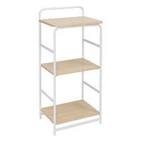 6 Pack: Honey Can Do 33" Small 3-Tier Wood & Metal Shelf