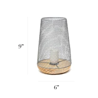 Simple Designs 9" Wired Mesh Uplight Table Lamp