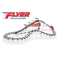 CDX Blocks Flyer Roller Coaster Building Brick Set