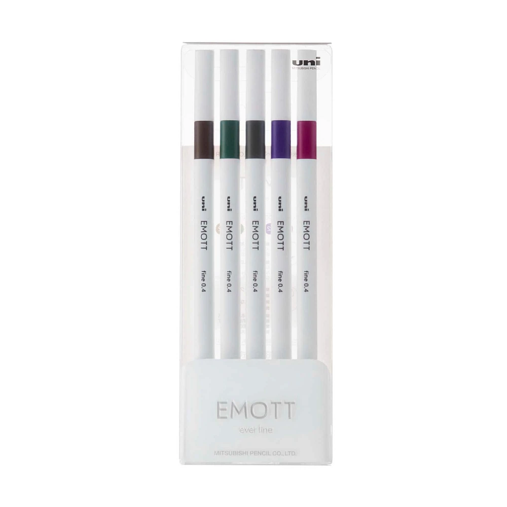 EMOTT Vintage 5 Color Fineliner Pen Set