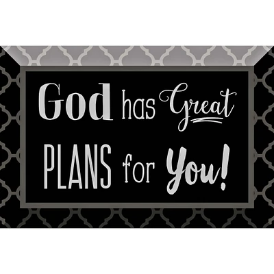 God Has Great Plans Glass Plaque with Easel