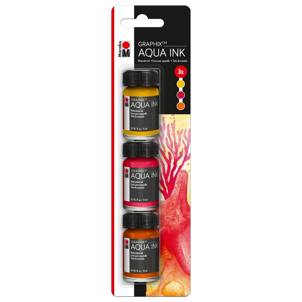 Marabu Graphix™ Starfish Aqua Ink Starter Kit