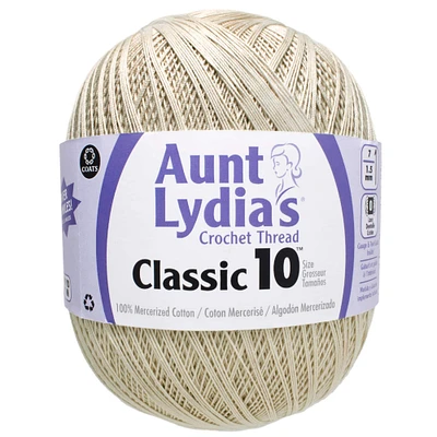 6 Pack: Aunt Lydia's® Classic Natural Crochet Thread™