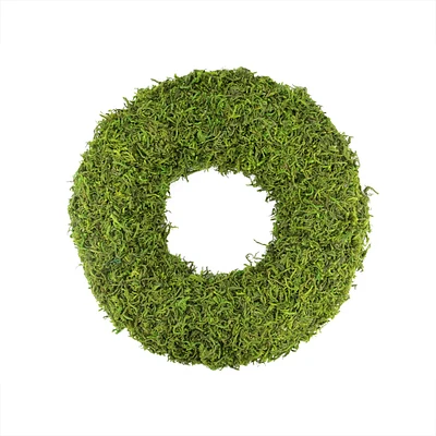 13" Green Reindeer Moss Spring Wreath