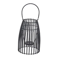 12" Iron Contemporary Candle Holder Lantern