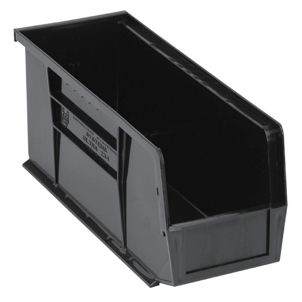 Quantum Storage Systems® Black 14.75" x 5.5" x 5" ULTRA Stack & Hang Bins, 12ct.