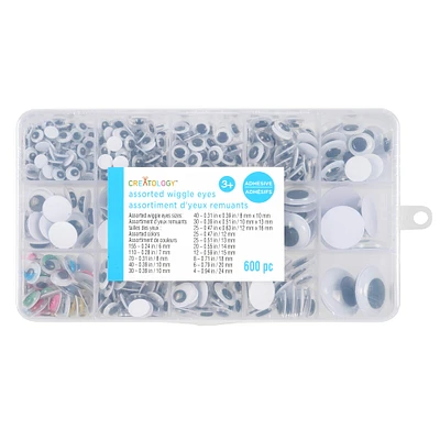 12 Pack: Adhesive Wiggle Eyes by Creatology™