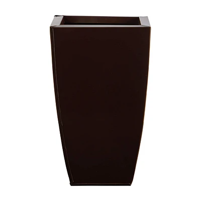 13" Bronze Tapered Square Metal Planter