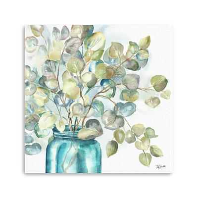 Eucalyptus In Mason Jar II Canvas Giclee