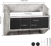 NEX™ Wall Mount Mail & Key Holder Organizer with Chalkboard Surface