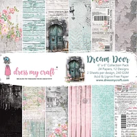 Dress My Craft Single-Sided Paper Pad 6"X6" 24/Pkg-Dream Door, 12 Designs/2 Each