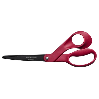 Fiskars® 8" Wild Cherry Non-Stick Scissors