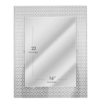 Head West® 29" Geometric Square Lattice Trellis Accent Wall Mirror