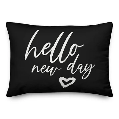 20" Hello New Day Throw Pillow