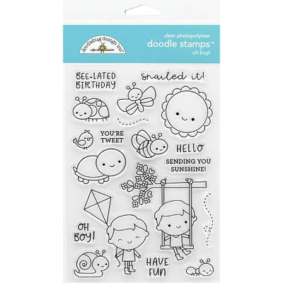 Doodlebug Design Inc.® Clear Spring Oh Boy Doodle Stamp