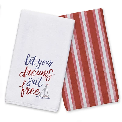 Let Your Dreams Sail Free Tea Towel Set