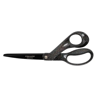 Fiskars® 8" Glitter Black Non-Stick Scissors
