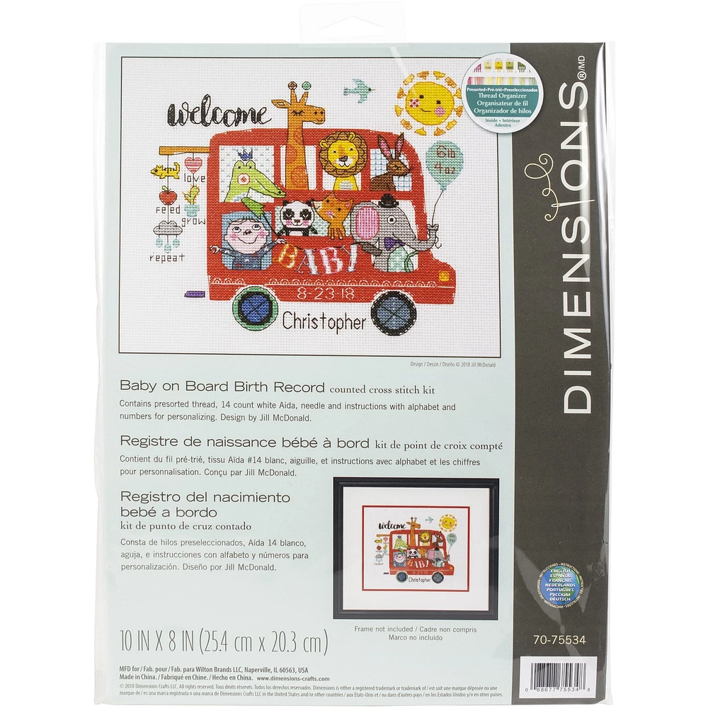 Dimensions® Baby On Board Counted Cross Stitch Kit