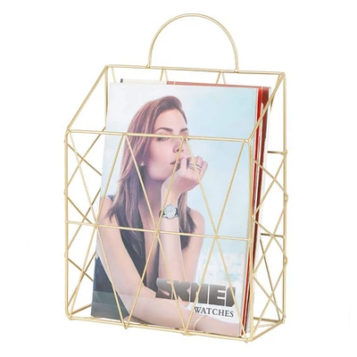 NEX™ Gold Wall-Mounted Metal Files Holder