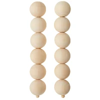 Raw Pine Wood Round Beads, 25mm by Bead Landing™