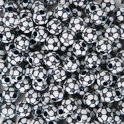 S&S® Worldwide Plastic Soccer Beads, 12mm