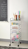 5 Drawer Rolling Cart by Simply Tidy